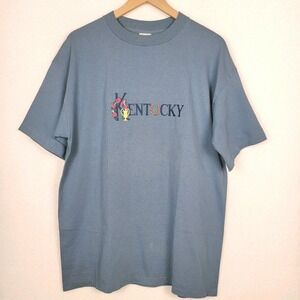 Vtg 90s Desert Heat Kentucky Horse Racing Embroidered Graphic Tee Mens XL USA
